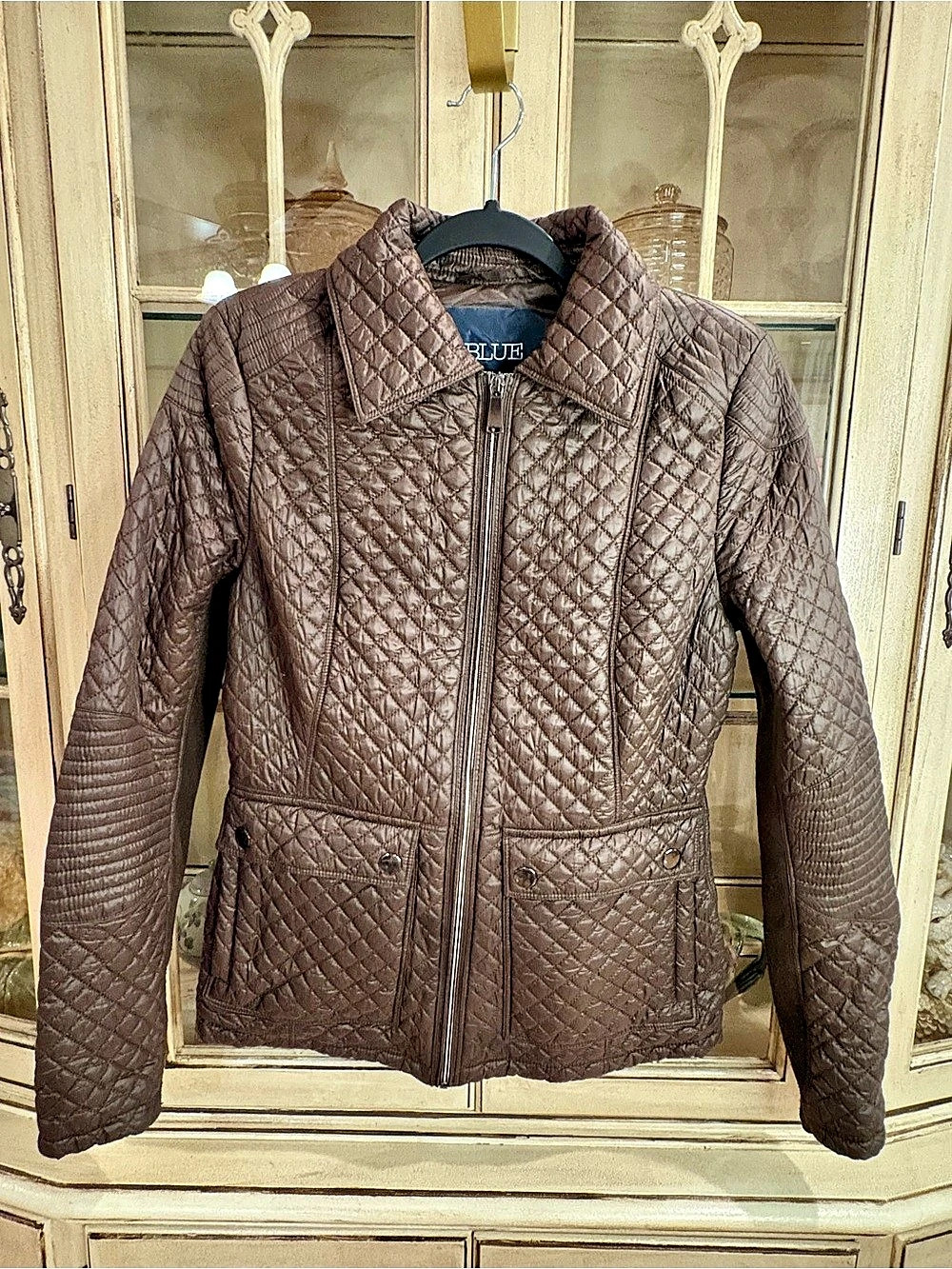 BLUE Saks Fifth Avenue Quilted Jacket in Brown Size Small